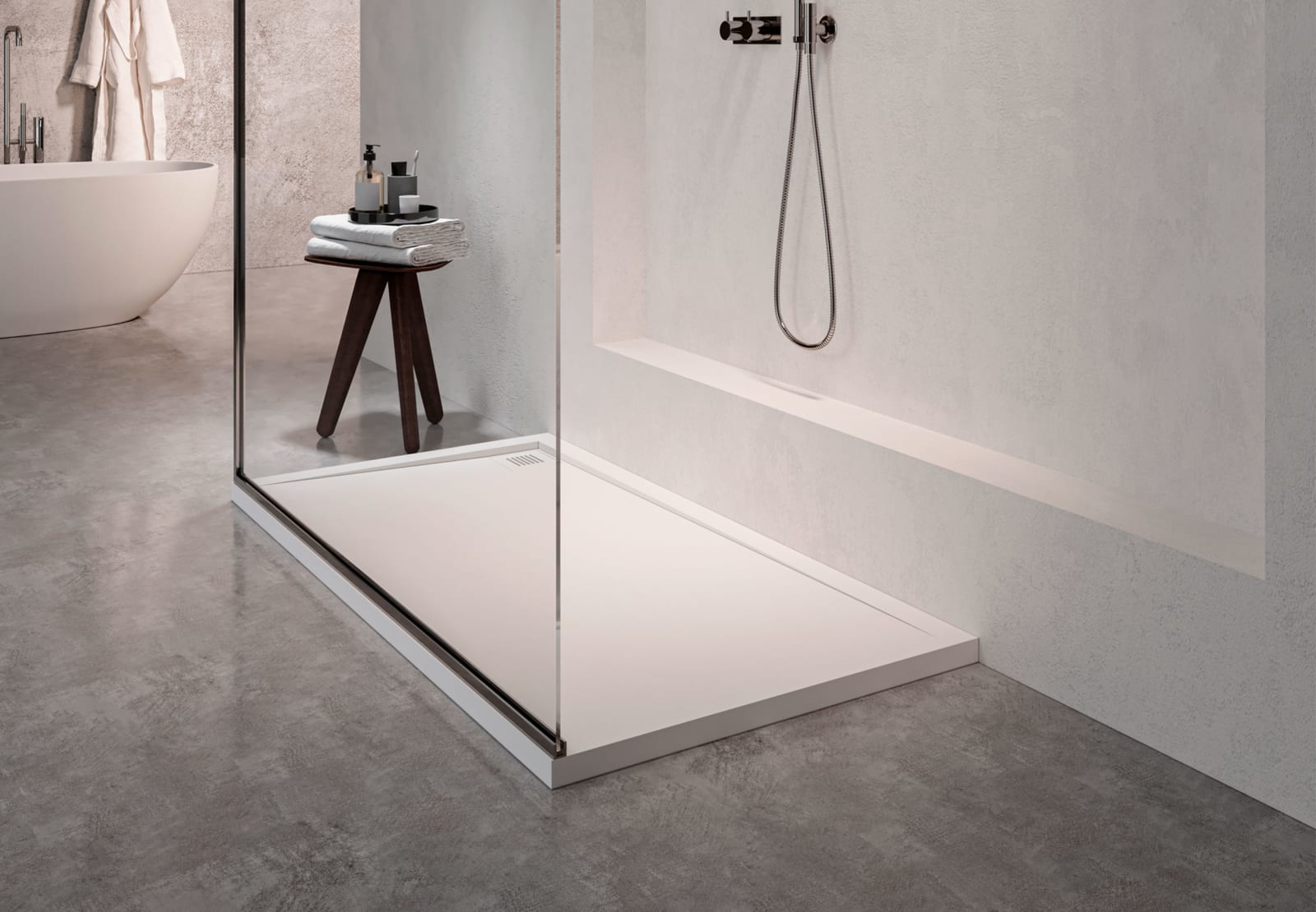 Plato de ducha Solid Surface Corian DuPont Centauro Hidronatur principal 0