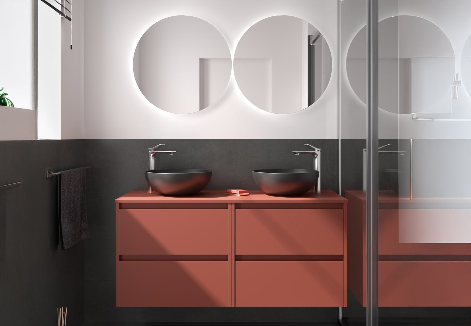 Mueble de baño con encimera de madera Noja Salgar principal 0
