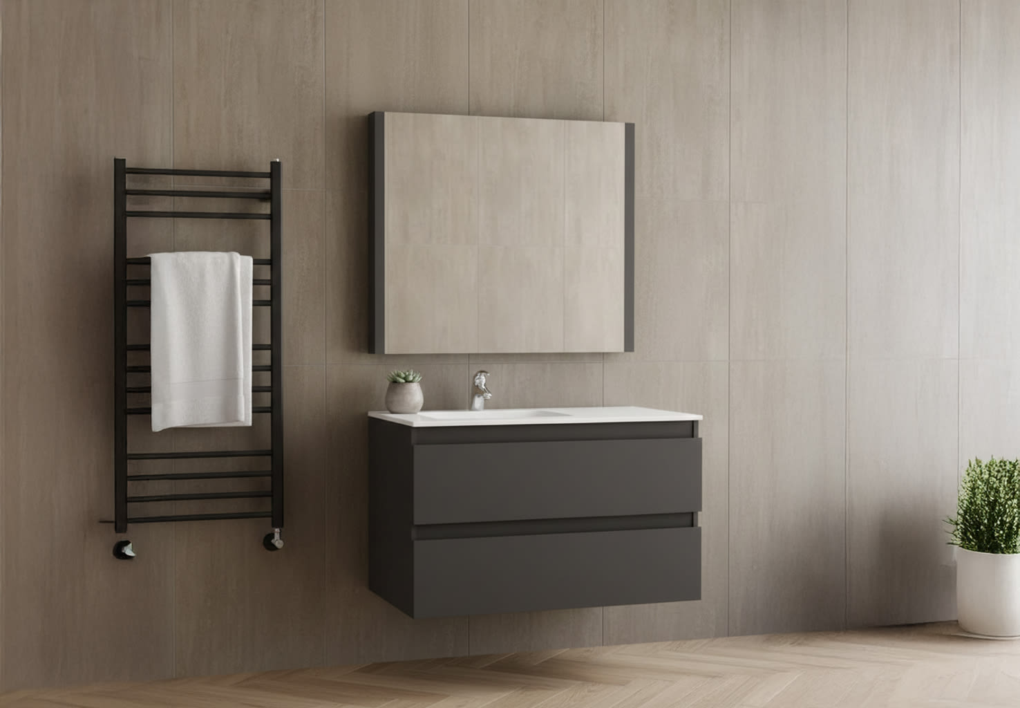Mueble de baño fondo reducido 37.8 cm Aqua Campoaras principal 0
