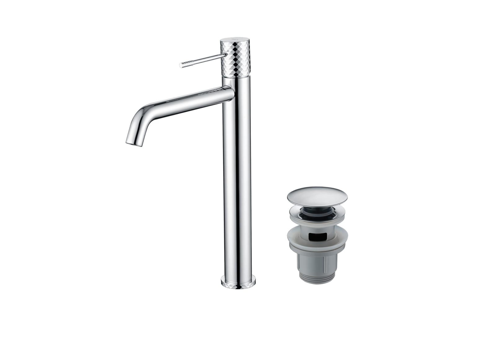Pack Grifo de lavabo caño alto Génova Imex + Válvula click-clack principal 0