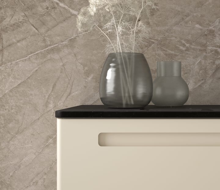 Conjunto mueble de baño con lavabo sobre encimera de microtec Paris Avila Dos detalle 4