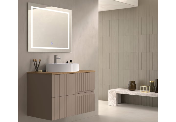 Mueble de baño con encimera de madera Ebi Bruntec colores principal 4