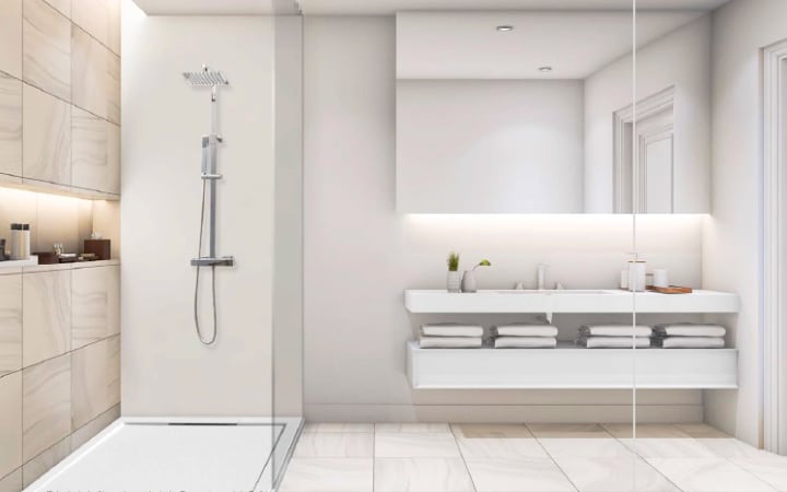Platos de ducha de resina Neo Bruntec ambiente 3
