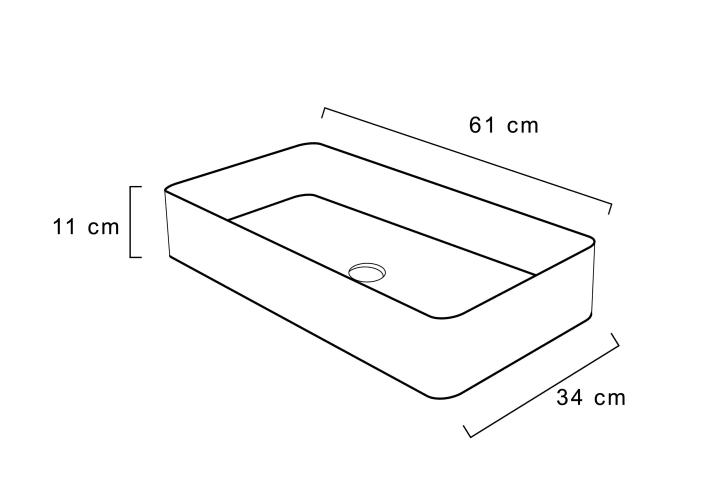 Lavabo sobre encimera Fogo Art and Bath croquis 1