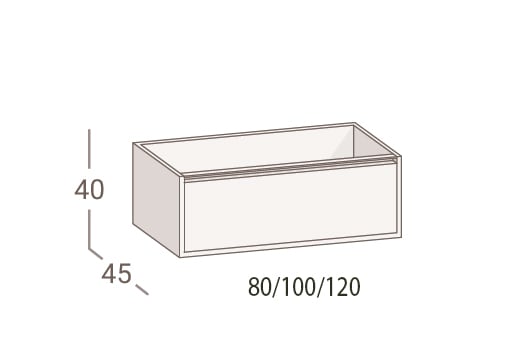 Mueble de baño con encimera de madera hidrófuga Duc Torvisco croquis 1