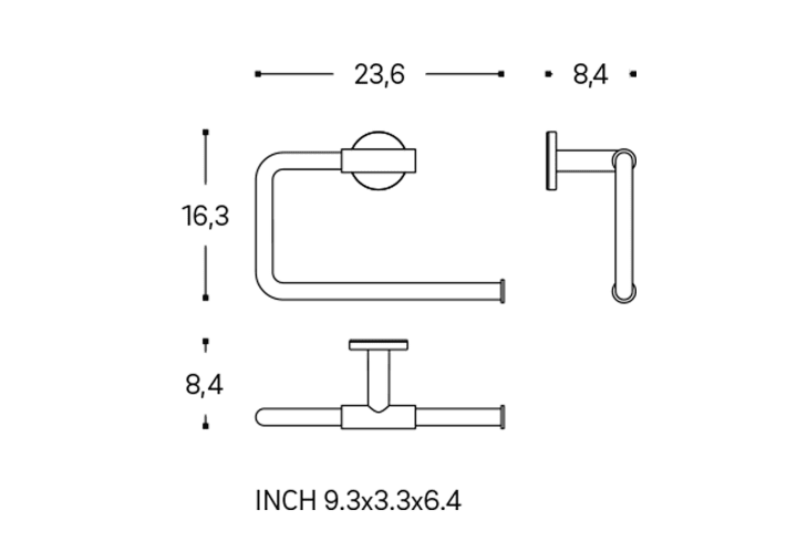 Toallero de baño Architect S+ Cosmic croquis 24