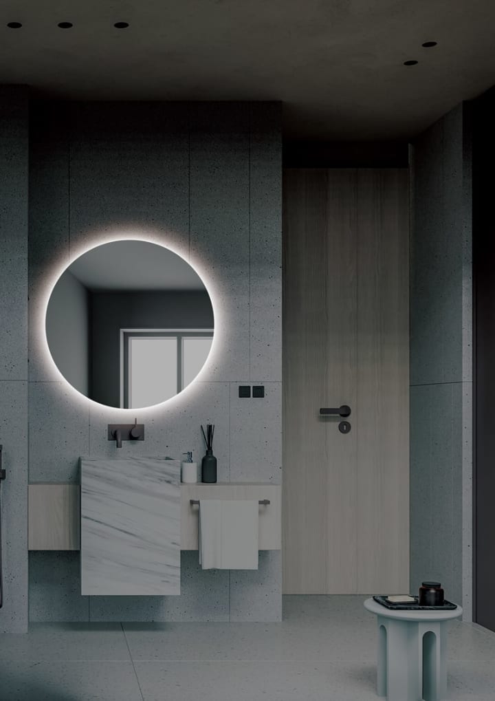 Espejo de baño con luz LED Lisboa Ledimex ambiente 8
