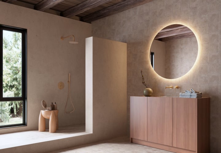 Espejo de baño con luz LED Oporto Ledimex ambiente 9