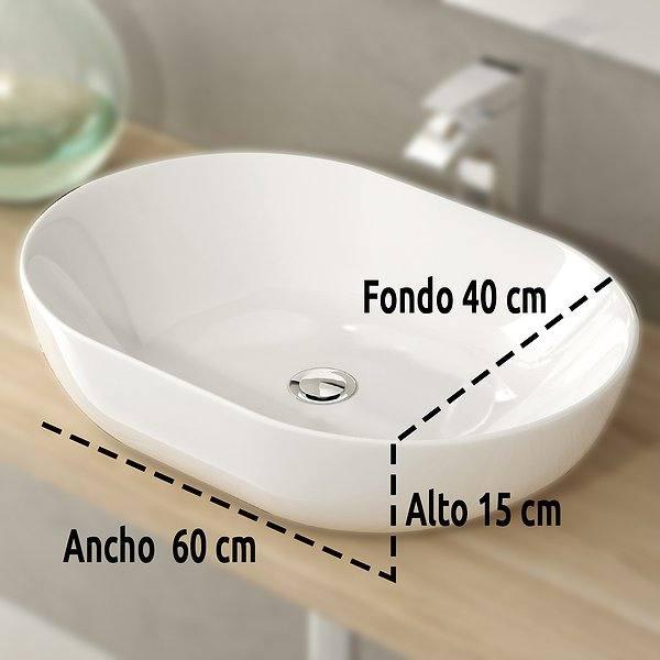 Lavabo sobre encimera Mónaco 60 Art and Bath detalle 1