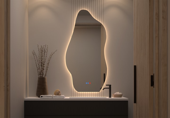 Espejo de baño con luz LED Nature Bruntec principal 1