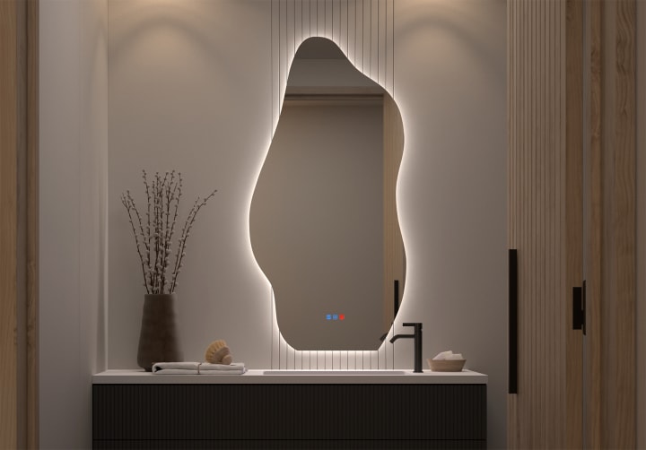 Espejo de baño con luz LED Nature Bruntec principal 4