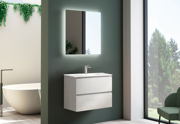 Conjunto mueble de baño fondo reducido 39 cm Roma Bruntec principal 4