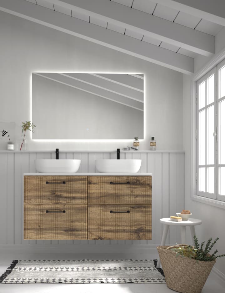 Mueble de baño con encimera de Microtec Blanca Avila Dos principal 3