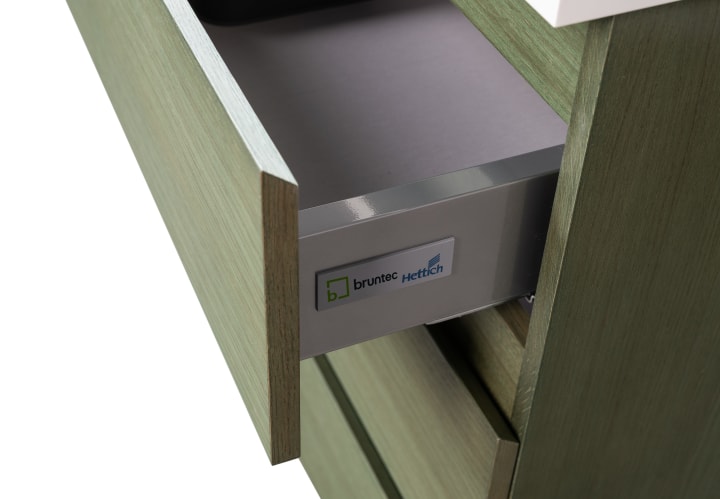 Conjunto de mueble de baño pequeño Nivo Bruntec 2 cajones suspendido detalle 10