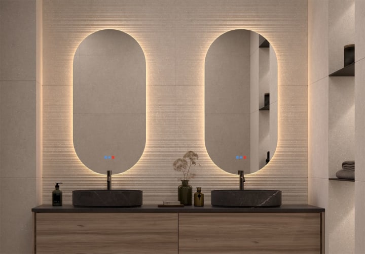 Espejo de baño con luz LED Delta Bruntec principal 4