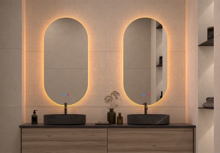 Espejo de baño con luz LED Delta Bruntec principal 6