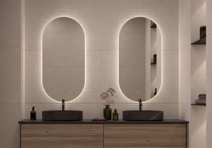 Espejo de baño con luz LED Delta Bruntec principal 2