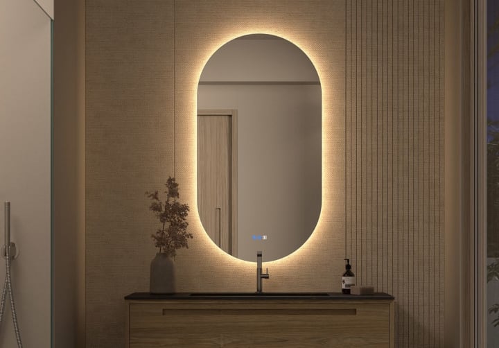 Espejo de baño con luz LED Delta Bruntec principal 5