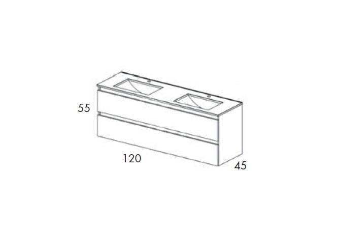 Conjunto mueble de baño Box Viso croquis 11