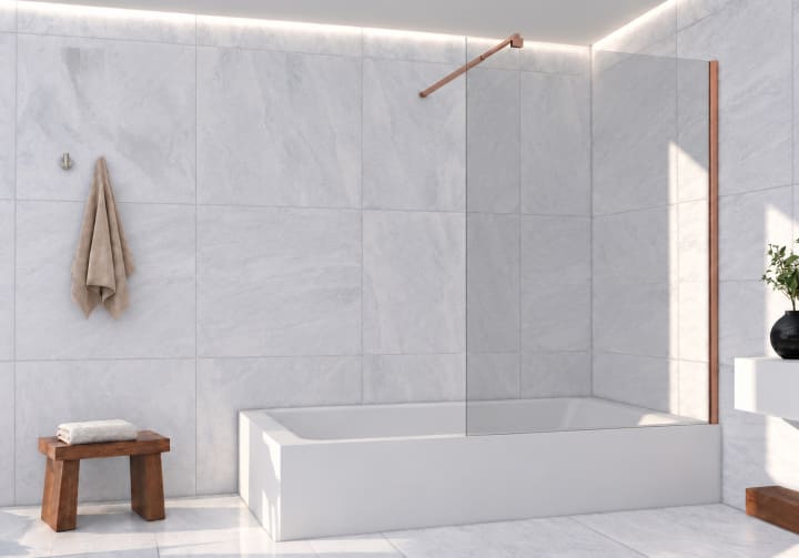 Mampara de bañera a medida Alhena Bruntec principal 4