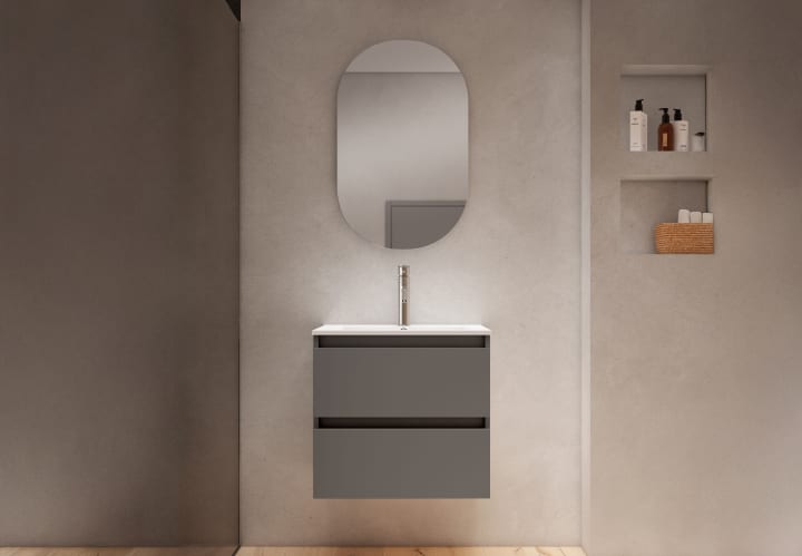 Conjunto mueble de baño fondo reducido 40 cm Nido Viso principal 2