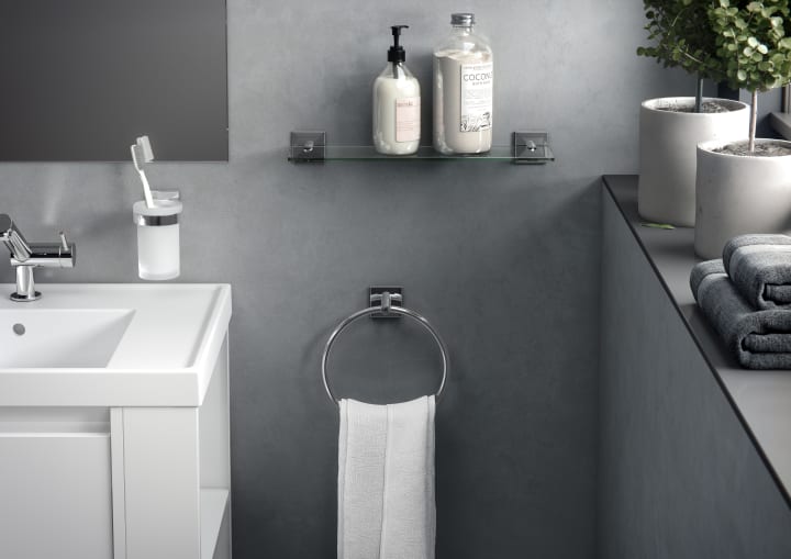 Toallero aro de baño Square Duo Cosmic ambiente 1