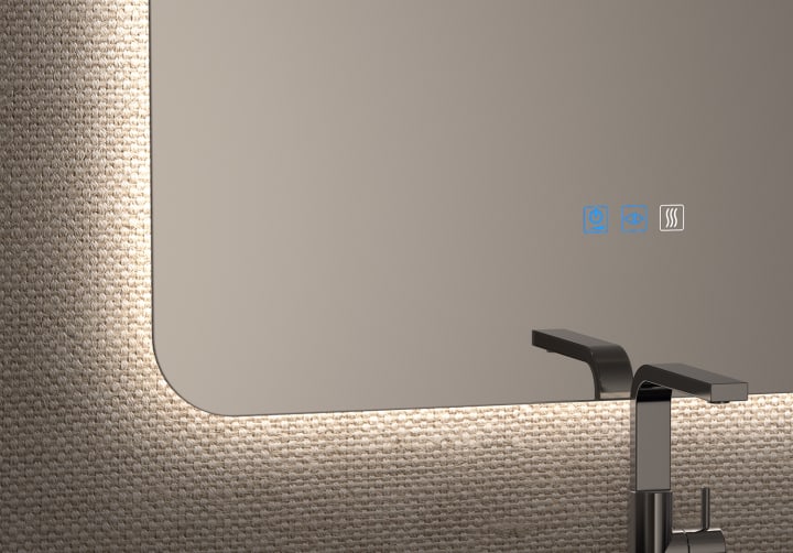 Espejo de baño LED Drako Bruntec detalle 4