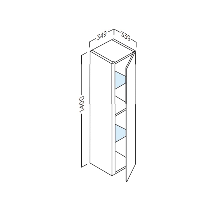 Columna de baño Lambda frente textura dune Coycama croquis 16