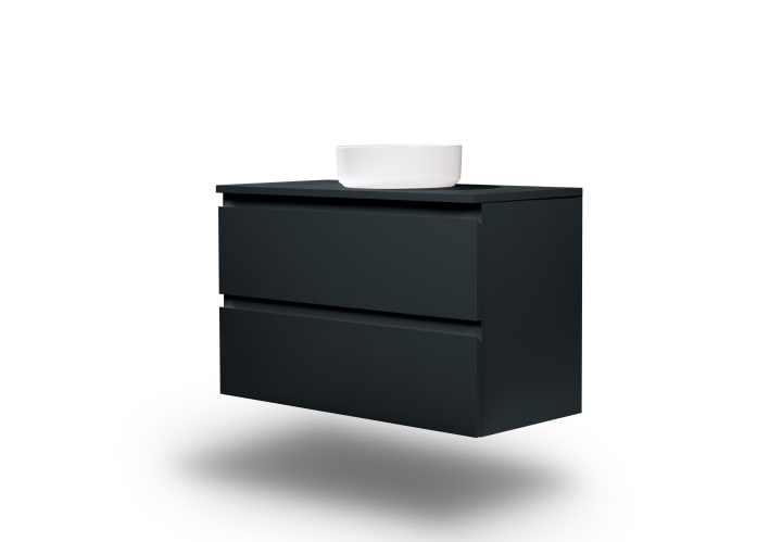 Mueble de baño MDF lacado con encimera de madera Vilma Bruntec principal 18