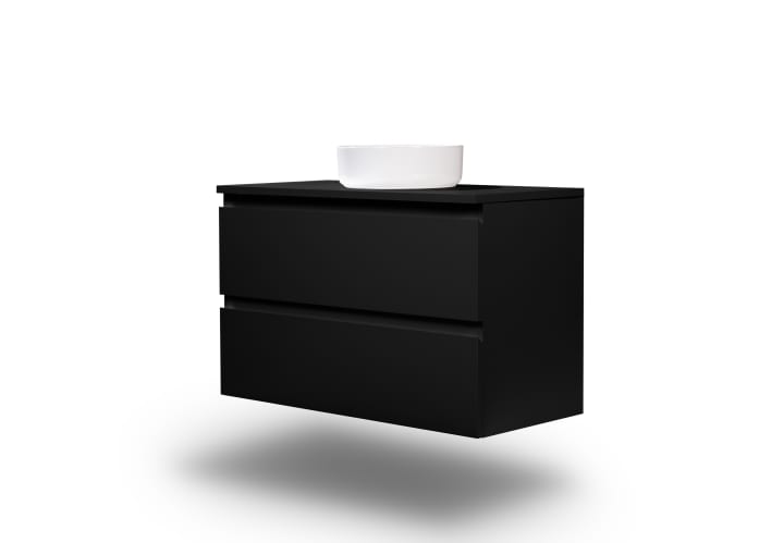 Mueble de baño MDF lacado con encimera de madera Vilma Bruntec principal 10