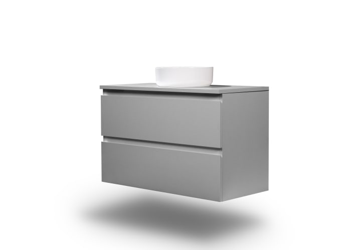 Mueble de baño MDF lacado con encimera de madera Vilma Bruntec principal 11