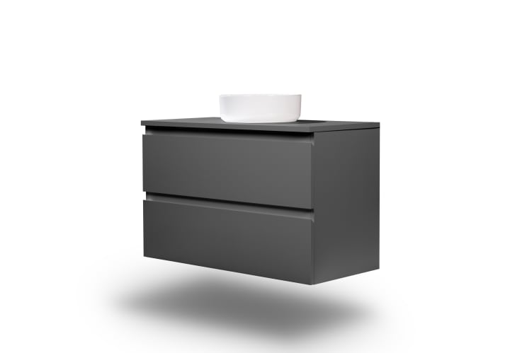Mueble de baño MDF lacado con encimera de madera Vilma Bruntec principal 9