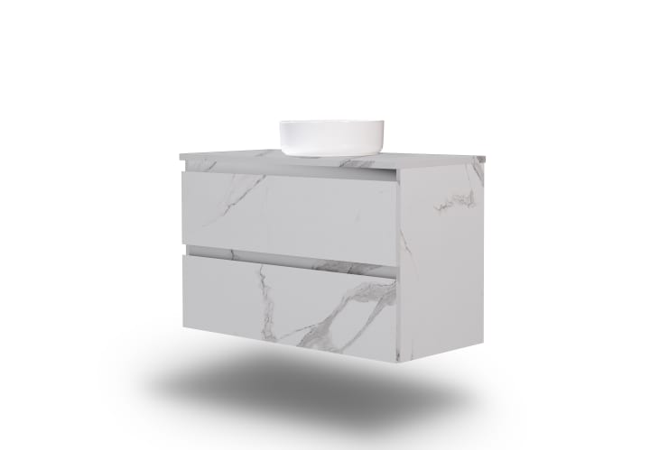 Mueble de baño MDF lacado con encimera de madera Vilma Bruntec principal 19