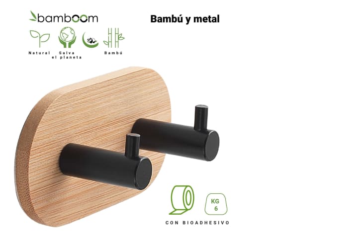 Conjunto de Perchas de baño Juncos Gedy detalle 2