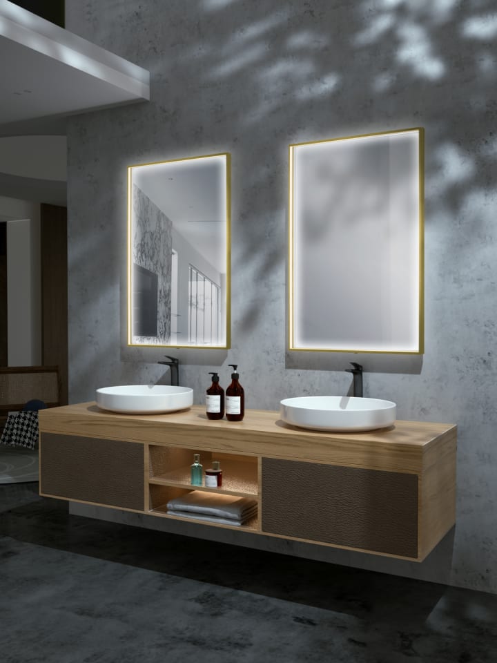 Espejo de baño con luz LED Ability Ledimex ambiente 6