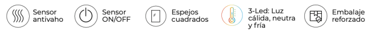 Espejo de baño con luz LED Ability Ledimex croquis 11
