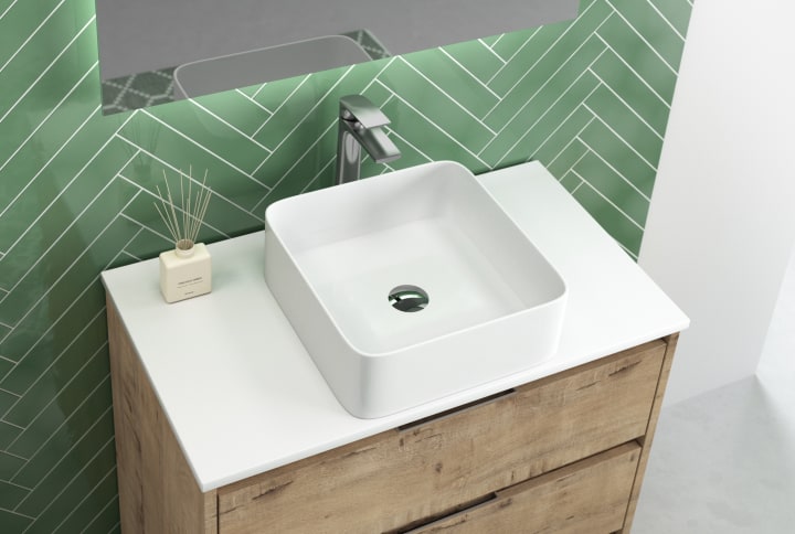 Mueble de baño con encimera de Solid Surface Boston Bruntec detalle 5