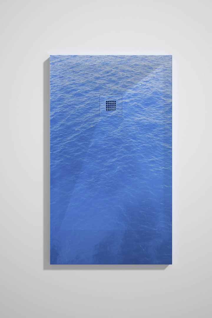 Platos de ducha de resina decorados Design 3D Azul Bruntec opción 11
