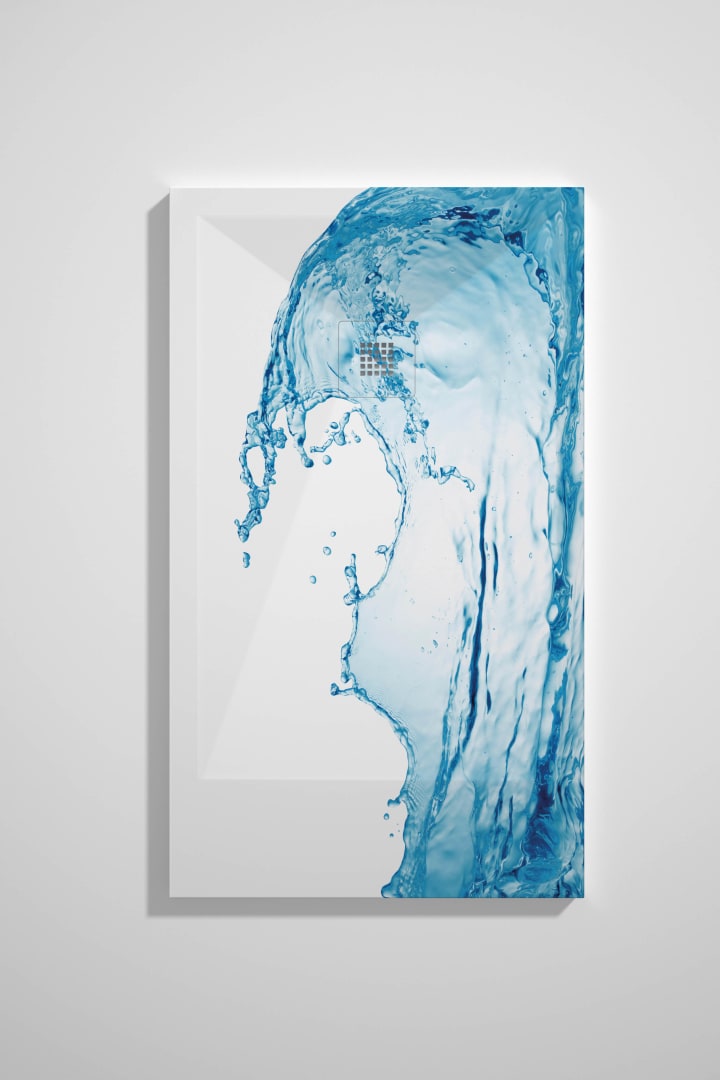 Platos de ducha de resina decorados Design 3D Azul Bruntec opción 8
