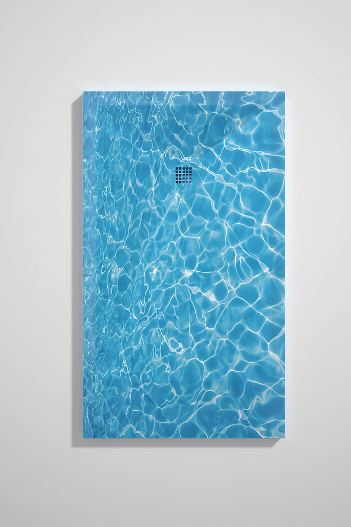Platos de ducha de resina decorados Design 3D Azul Bruntec opción 7
