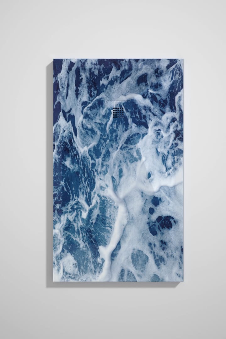 Platos de ducha de resina decorados Design 3D Azul Bruntec opción 10
