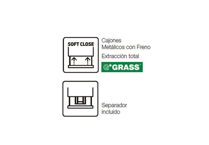 Conjunto mueble de baño con lavabo sobre encimera Etna Sanchís opción 6