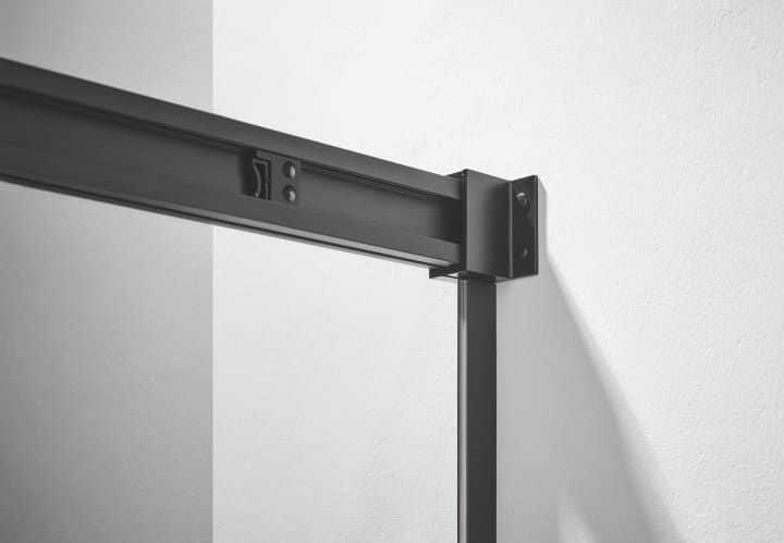 Mampara de ducha Basic Spazio negra mate GME detalle 2