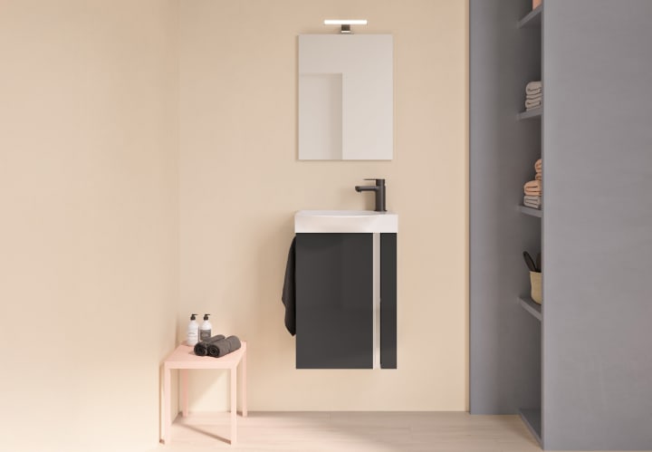 Conjunto completo mueble de baño fondo reducido 34 cm Elegance Royo principal 1