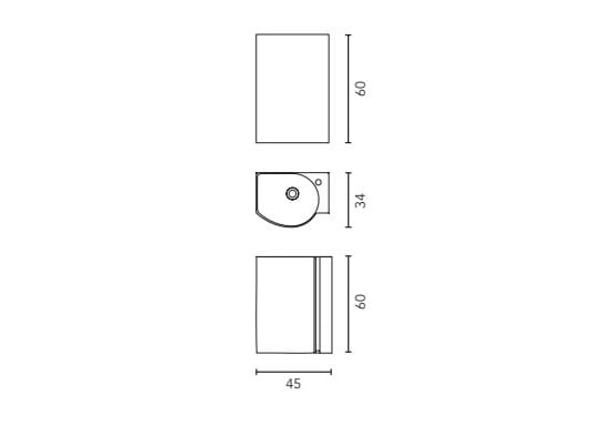 Conjunto completo mueble de baño fondo reducido 34 cm Elegance Royo croquis 10