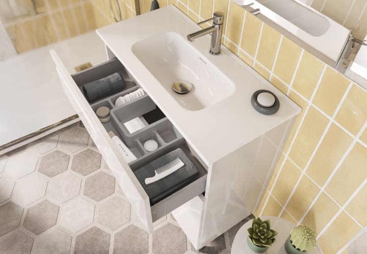 Conjunto mueble de baño fondo reducido 39 cm Vitale Royo detalle 8