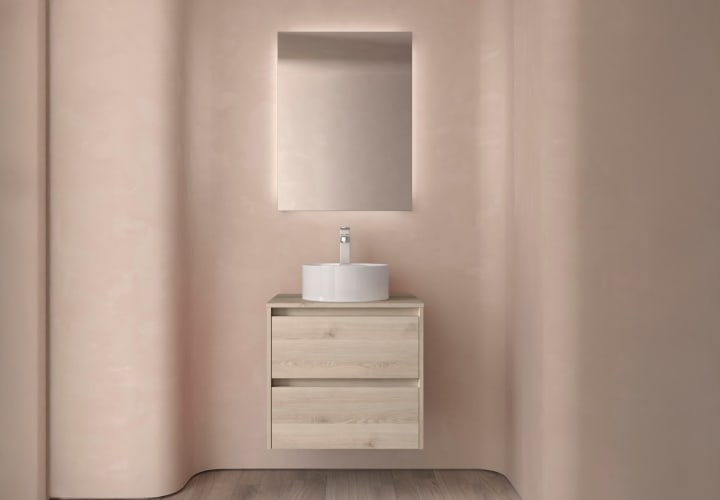 Mueble de baño con encimera de madera Noja Salgar ambiente 13