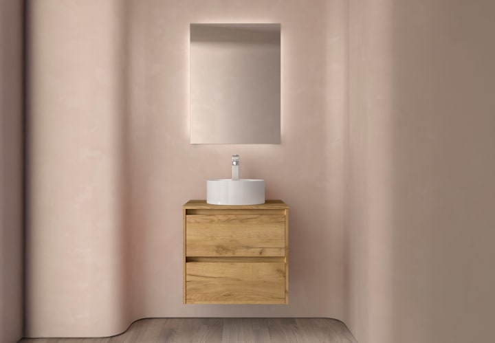 Mueble de baño con encimera de madera Noja Salgar ambiente 16