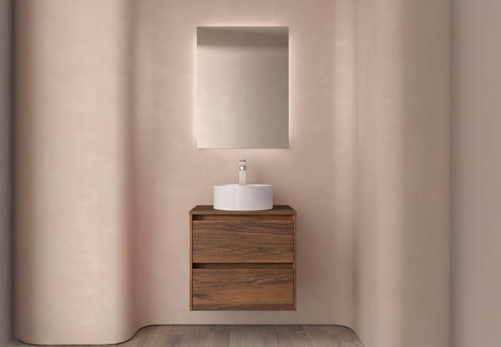 Mueble de baño con encimera de madera Noja Salgar ambiente 14