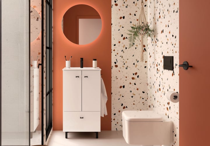 Conjunto mueble de baño fondo reducido 35 cm Inara Salgar principal 2
